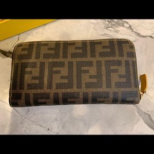 Brown Fendi Zucca Wallet
